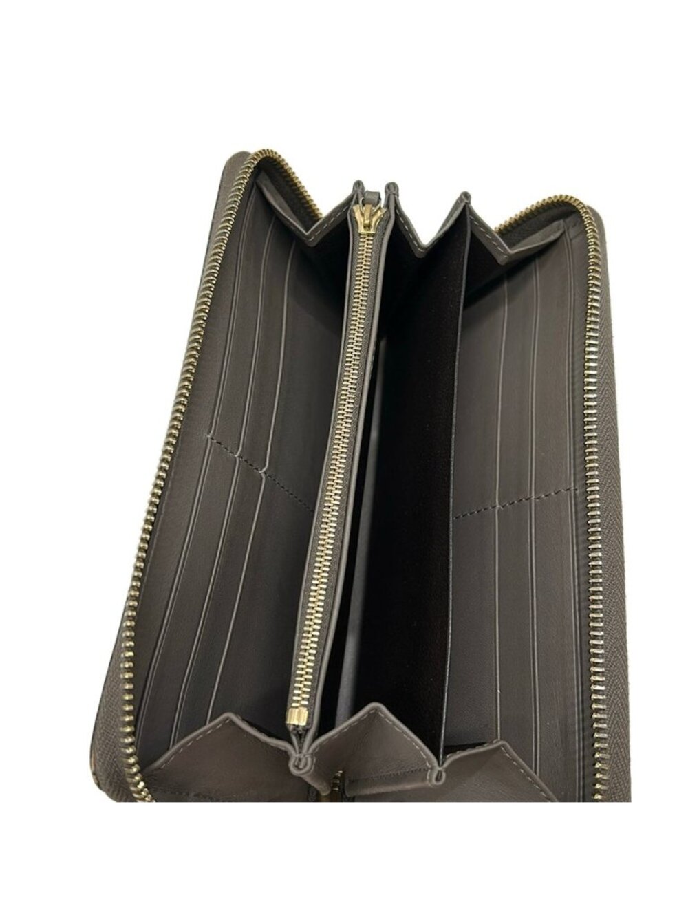 Gucci Wallet Bamboo Beige Zip Around Leather - Picture 3 of 7